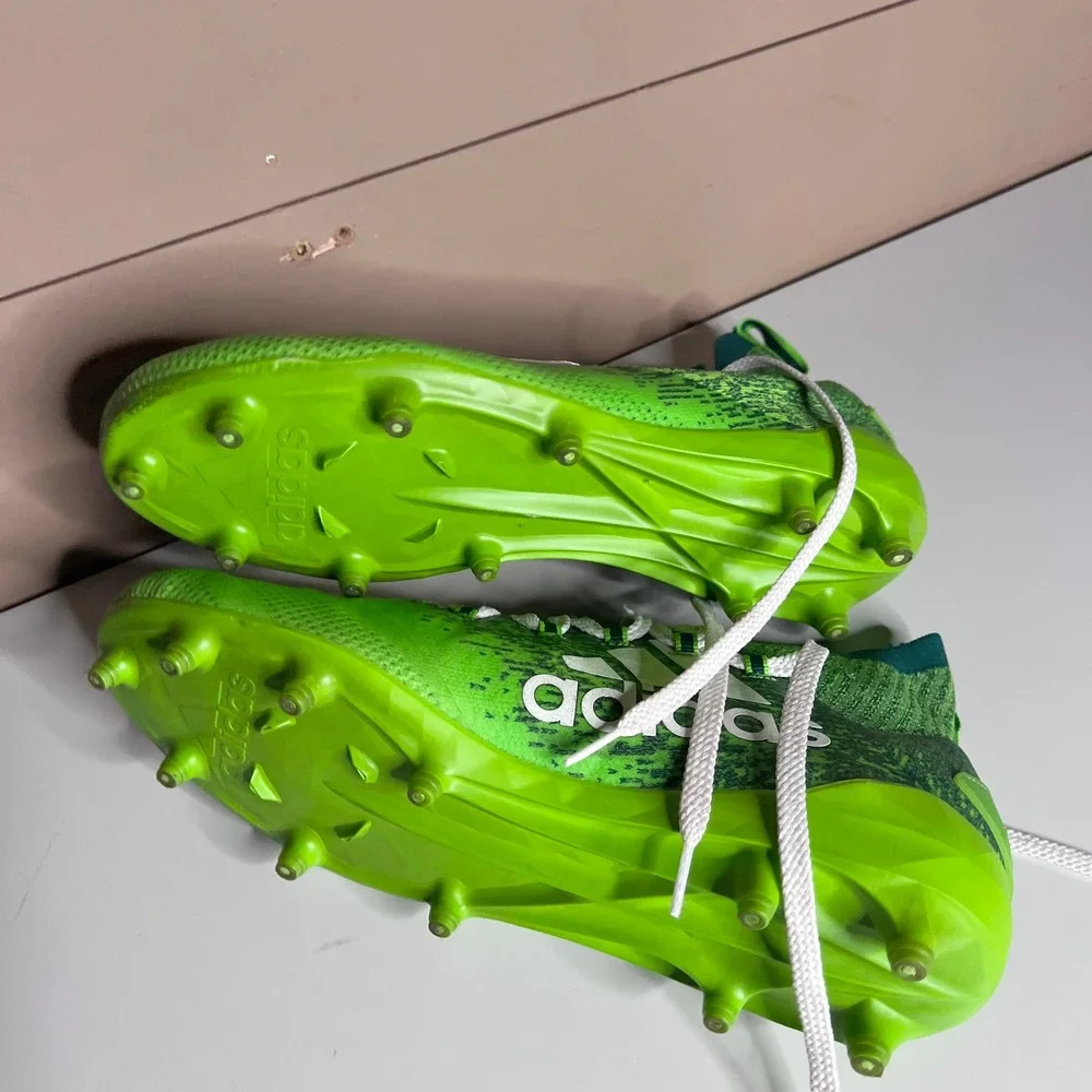 Adidas Adizero Primeknit Football Cleats Solar Green Size 12.5‎ Mens EH3420